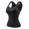 thumbnail image 6 of Soyumi Womens Tank Top, Summer Sleeveless Tops for Women Built In Shelf Bra Camisole U Neck Slim Fit Stretchy Workout Yoga Running Gym Comfortable Tops, Black, 6 of 9