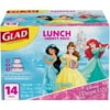 Glad Food Storage Containers, Lunch Variety Pack, Disney Princess, 14 ct