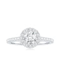 thumbnail image 4 of Rosec Jewels Moissanite Promise Engagement Ring with Halo - D-VS1 Quality Authentically Certified - with Jewelry Box, 10K White Gold, US 10.00, 4 of 8
