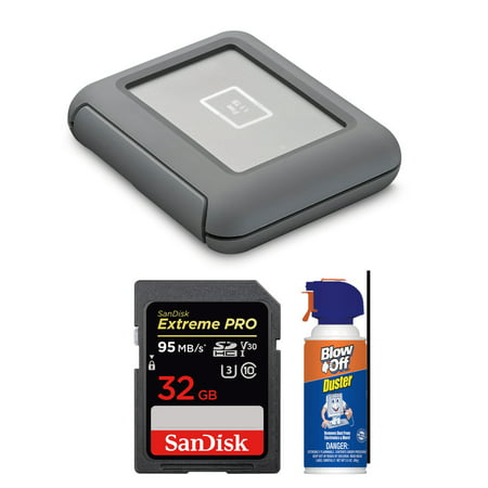 LaCie DJI Copilot BOSS 2TB Portable Hard Drive with 32GB SD Card (Best Portable Hard Drive With Sd Card Reader)