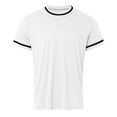 thumbnail image 4 of Men Summer Tops Tops Mens Quick Men plus Size Olive Kimono Mens Athletic Short Sleeve Small Shirt Shirts Striped Long Sleeve Tall T Shirts Athletic T Shirt Tees Fashion Deep V White M, 4 of 5