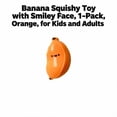 thumbnail image 3 of Banana Squishy Toy with Face, 1-Pack, Orange, for Kids and Adults, 3 of 3