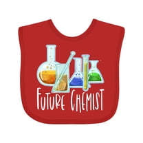 Inktastic Future Chemist with Beakers, Test Tubes and Formulas Boys or Girls Baby Bib