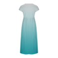 thumbnail image 4 of JUNWELL Holiday Deals Femme Été Décontracté en Vrac Dégradé Couleur O-Cou Robe à Manches Courtes Tunique Grande Taille Coton Lin Robe Sans Manches à Col Rond Bleu 10, 4 of 5