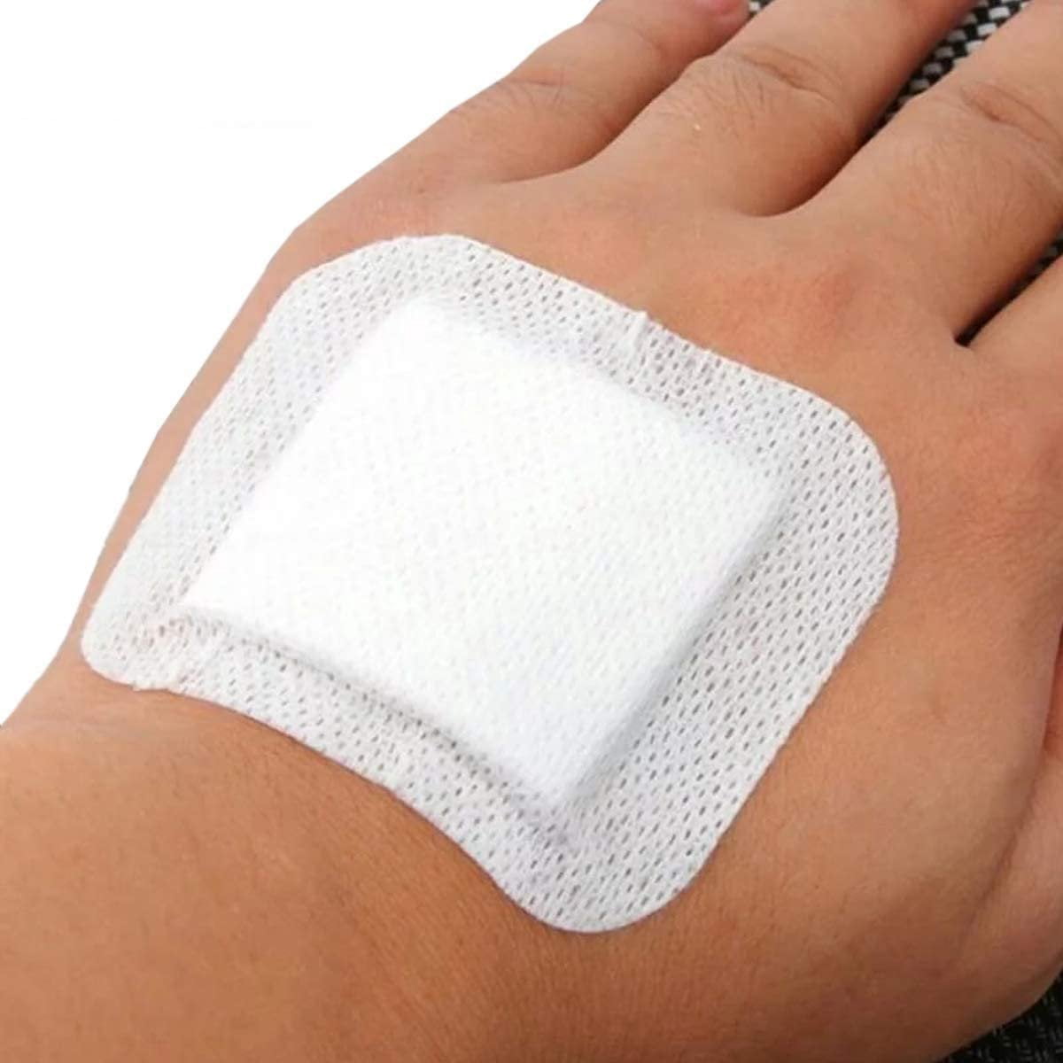 Dukal Island Dressing. Pack of 25 Adhesive Dressings 4 x 4 for Wound Protection. Sterile dressings with Non-Adherent Island pad. Single use & Latex-Free.