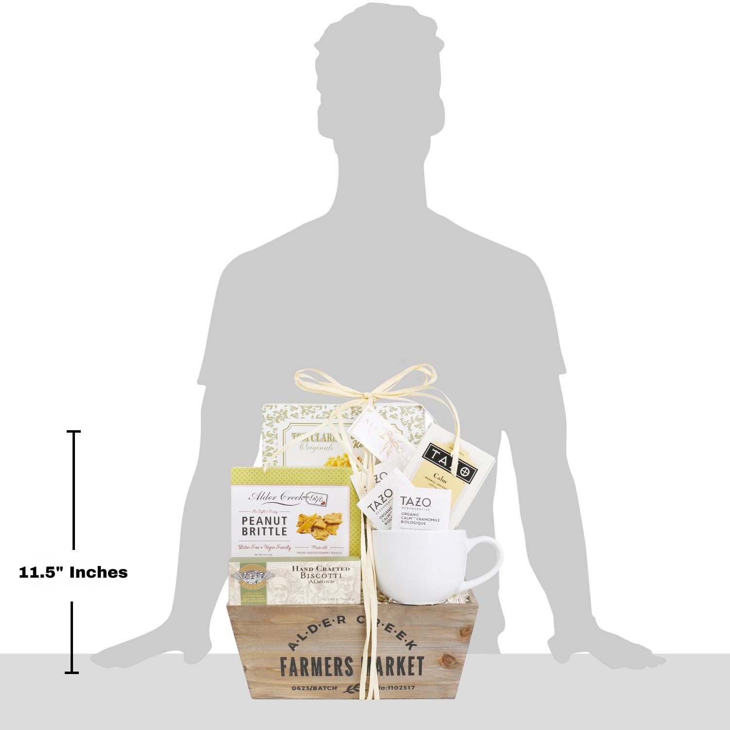 Alder Creek Gift Baskets Serenity Tea Crate (6 Items)