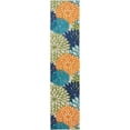 thumbnail image 2 of Nourison Tropical Oasis Indoor/Outdoor Modern Floral Multicolor 2'3" x 10' Area Rug, (10' Runner), 2 of 8