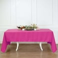 thumbnail image 2 of Efavormart Rectangle Tablecloth, 60"x126" Stain & Wrinkle Resistant Washable Table Cloth, Oblong Decorative Polyester Fabric Table Cover for Dining, Party, Wedding & Baby Shower- Fushia, 2 of 10