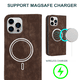 thumbnail image 5 of Funda de cuero para teléfono móvil iPhone 14 con carga inalámbrica, funda para teléfono móvil Apple 12, funda protectora multifuncional magnética 13, 5 of 6