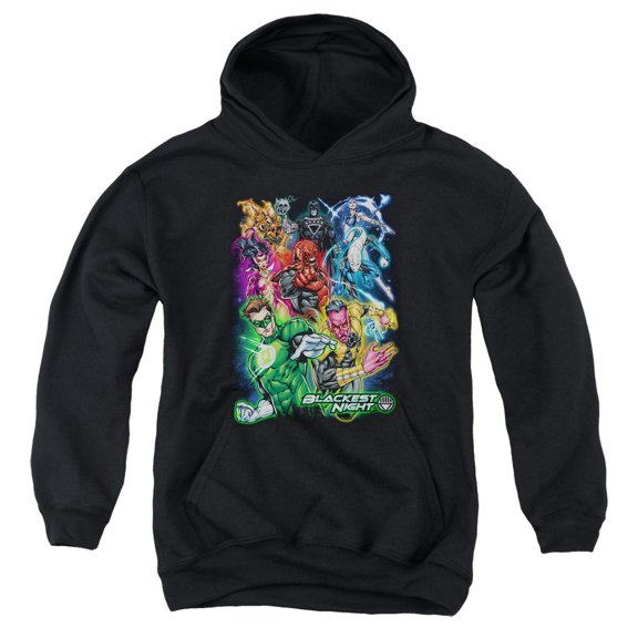 Green Lantern - Blackest Group - Youth Hooded Sweatshirt - Small