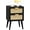 Rattan - Black, variant on Modern Bedside Table, Nightstand with 2 Drawers,Fluted Side Table with Wood Legs,Mid Century End Table for Bedroom,Small Space