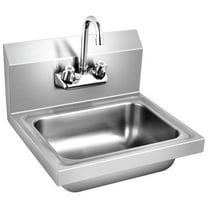 YYAo Bathroom Sink,Bathroom Sink Deep Basin,Stainless Steel Sink Wall Mount Hand Washing Sink with Faucet and Back Splash
