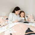 thumbnail image 5 of Manfei Kawaii Orange Snowman Full Size Comforter Sets for Kids, Rustic Xmas Tree Bedding Comforter Set, Merry Christmas Reversible Bedding Sets, Super Cozy Room Decor, 3-Piece, 5 of 8