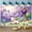 7A-180X110cm, variant on Cartoon He is Risen Banner Lamb Motif Easter Religious Backdrop Purple Drape White Doves Faith-Based Background for Easter Sunday Service Church Celebration Religious Gathering