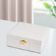 thumbnail image 5 of Caja organizadora de joyería de piel sintética con múltiples compartimentos. B blanco, 5 of 8