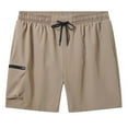 thumbnail image 3 of YuKaiChen Men's Swim Shorts Quick Dry Beach Shorts with Zip Pockets and Mesh Lining Khaki 34, 3 of 10