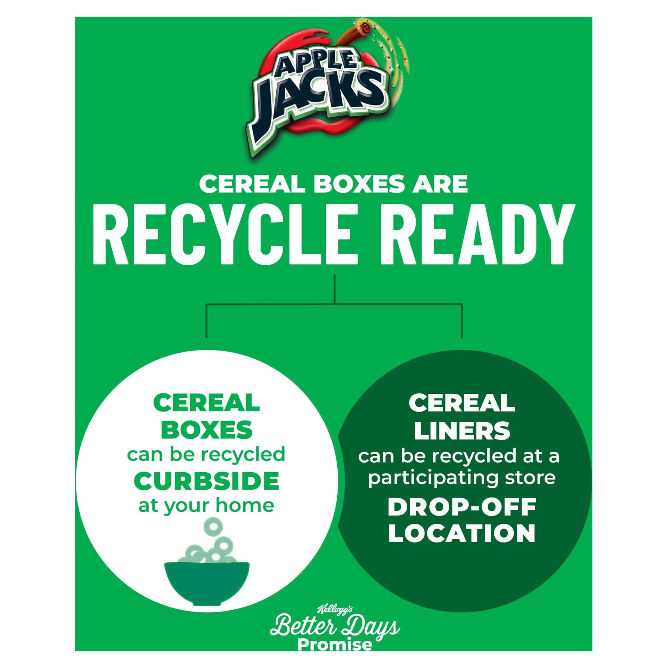 Kellogg's Apple Jacks Original Cold Breakfast Cereal, Giant Size, 27 oz Box
