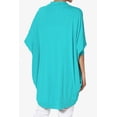 thumbnail image 2 of TheMogan Women's PLUS Draped Jersey Knit 3/4 Sleeve Oversized Open Front Cardigan, 2 of 7