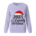 thumbnail image 3 of Craaazy Womens Shirts Christmas Fashion Casual Christmas Hat Printed Round Neck Loose Long Sleeve Capless Sweatshirt Top Gifts For Women, 3 of 4