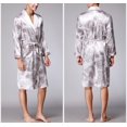 thumbnail image 2 of GHSDFBB Menu2019s Lightweight Satin Sleep Robe Kimono Gown, Bathrobe for Men Long Style, 2 of 3