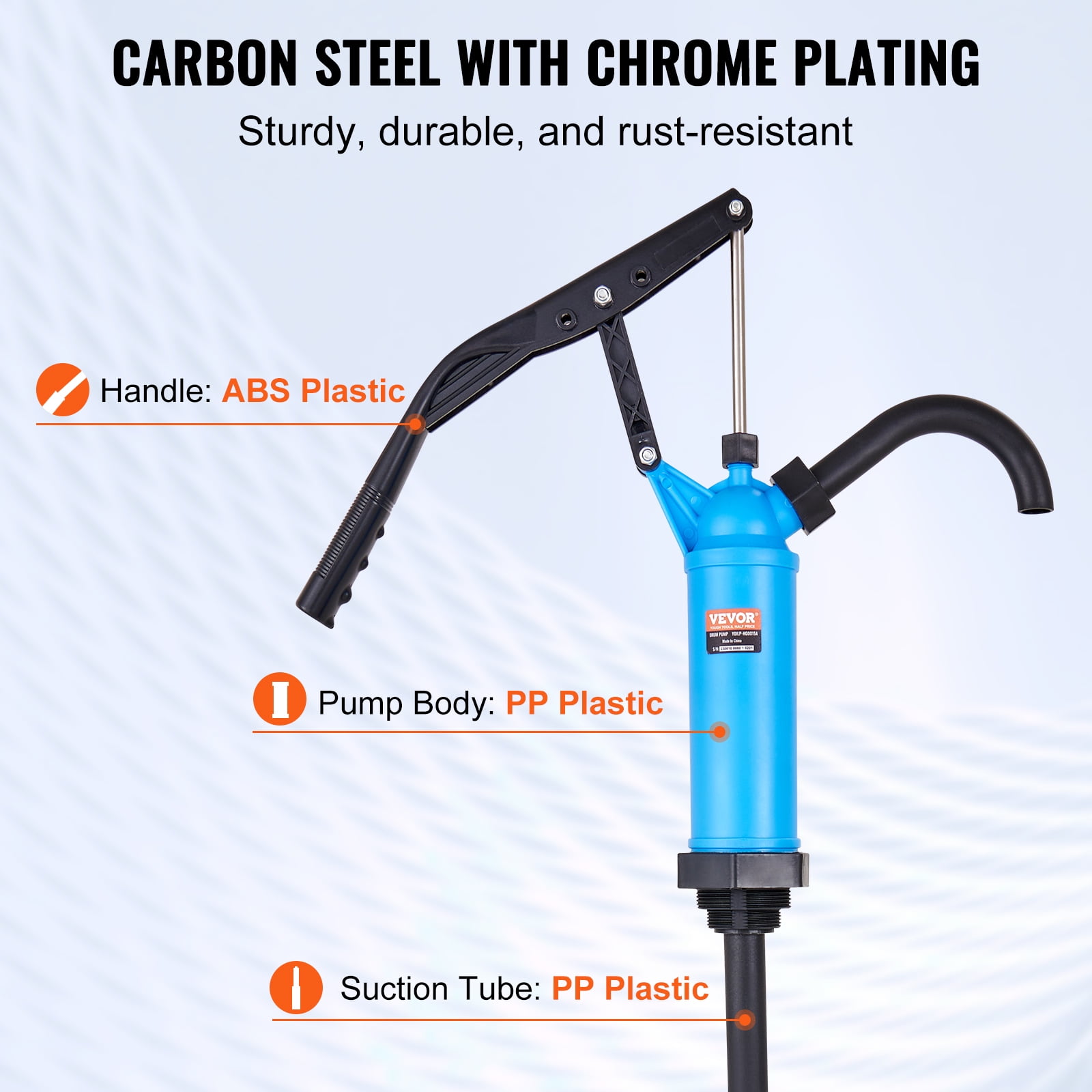 VEVOR Lever Action Barrel Pump Drum Pump Fits 5-55 Gallon Drums Water Transfer