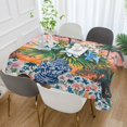 thumbnail image 2 of Yayeee Tablecloths 54" x 54" Rectangle Wrinkle Resistant Party Table Cover, Blue Flowers, 2 of 8