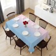 thumbnail image 6 of Pink Blue Ombre Table Cloth Waterproof Tablecloths, Pink Gradient Color Modern Abstract Art Tablecloth Dining Table Cover for Kitchen Party Tabletop Outdoor, Rectangle Tablecloth 54x108 Inch, 6 of 9