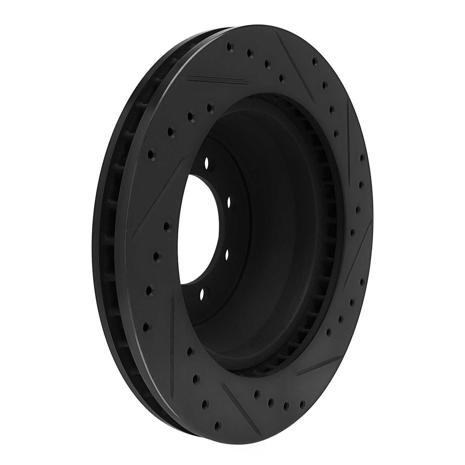 Dynamic Friction Company 633-54102L DFC Brake Rotor - Drilled And Slotted - Black