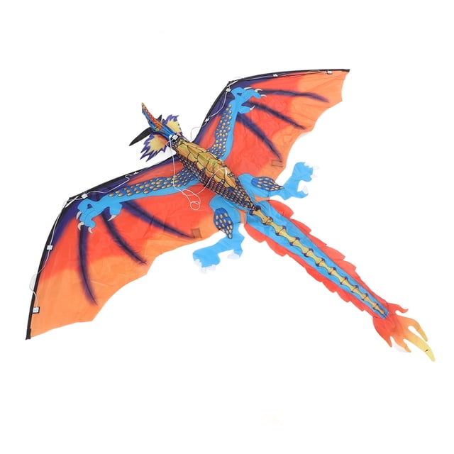 Cartoon Animal Kite, Colorful LED Light Up Kite Easy To Fly Classical Dragon With 3 Dimensional Spiral Tail For Outdoor Play