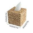 thumbnail image 4 of Hand Woven Tissue Dispenser, Holder Storage Box with Cover for Storing and Dispensing Paper, Keep Tissue Clean for Home Kitchen Hotels Restaurants Tabletop Decor, 4 of 4