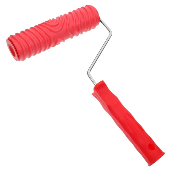 Raindrops 1Set Cylindrical Red Textured Paint Roller For Wall Decoration Patterned Paint Rubber Roller
