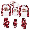 thumbnail image 1 of RXMEKW Ensemble de Pyjama à Manches Longues Imprimé à Carreaux de Noël pour Bébé et Famille, Rouge 12M, 1 of 7