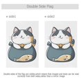 thumbnail image 4 of Yayeee Garden Flag 12" x 18" Double Sided Outdoor Yard Lawn Holiday Decorations, Blue Cute Cat, 4 of 6
