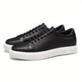 FLTHDD Mens Leather Fashion Dress Sneakers LaceUp Business Casual