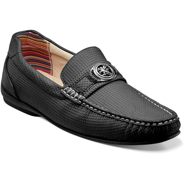 stacy adams emile black medallion toe derbys