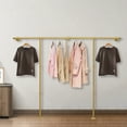 thumbnail image 2 of Dwellnix Wall Mounted Garment Rack Clothing Organizer Hanger Industrial Pipe Clothes Rack, 2 of 7