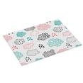 thumbnail image 2 of YFYANG Microfiber Dish Drying Mat for Kitchen, Reusable Cute Cloud Doodles Large Dish Mat, 18" x 24", 2 of 9