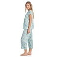 thumbnail image 2 of Casual Nights Women's Short Sleeve Lace Dot Capri Pajama Set, 2 of 4