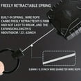 thumbnail image 2 of YUANTOOSE 1pc Outdoor Mountaineering Carabine, Waterproof And Durable Buckle, Telescopic Steel Wire Rope Keychain, 2 of 4