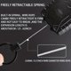 thumbnail image 2 of YUANTOOSE 1pc Outdoor Mountaineering Carabine, Waterproof And Durable Buckle, Telescopic Steel Wire Rope Keychain, 2 of 4