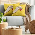 thumbnail image 5 of Ambesonne Fruit Throw Pillow Cover 2 Pack, Retro Pop Art Cherries, 18", Multicolor, 5 of 5