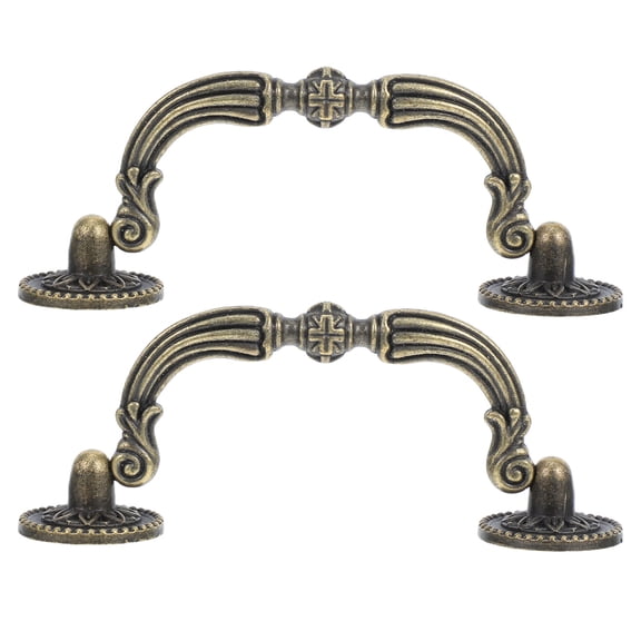 OFFIGAM 2-Pack Vintage Coffee Colored Drawer Knobs for Cabinets and Furniture, Stylish Hardware with Easy Installation
