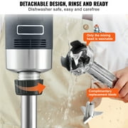 KFFKFF Commercial Heavy Duty Immersion Blender Heavy Duty Hand Mixer 304 Stainless Steel Hand Blender 500W 18,000 Speed Adjustable