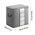 thumbnail image 2 of Fiudx Bolsa de Almacenamiento, Orgánica Organizable, Caja de Mantas de Tela Gruesa, Soporte Transparente para Colchas con Ventana, Ideal para Armarios y Dormitorios, Solución para Dormitorios, Diseño, 2 of 2