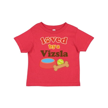 

Inktastic Vizsla Loved by a (Dog Breed) Gift Toddler Boy or Toddler Girl T-Shirt