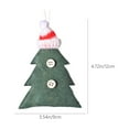 thumbnail image 3 of Lksixu Christmas Tree Hanging Ornaments, Christmas Decorations 4.7 inch Felt Fabric Christmas Tree Shape Pendants with Knitted Hat, Farmhouse Xmas Tree Baubles Small Crafts Gifts for Holiday Party, 3 of 7