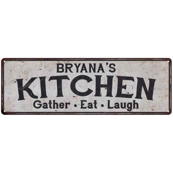 BRYANA's Kitchen Gift Rustic Chic Decor Gift 6x18 Sign 206180051628