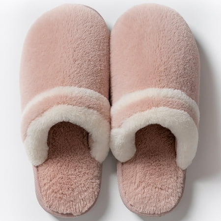 

Autumn and Winter Women s New Simple Warm and Non slip Plush Slippers