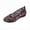 Brown, variant on Black Ladies Soft Sole Flat Shoes Lace Embroidery Slip On Versatile Indoor Outdoor Trendy Casual