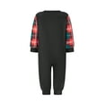 thumbnail image 5 of Michellecmm Family Matching Christmas Pajamas, LetterDinosaur Print Long-Sleeved Round Neck Tops + Plaid Pattern Trousers Sleepwear, 5 of 10